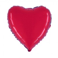 Folieballon Hart 46 cm Rood