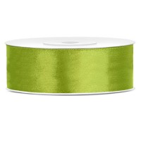 Satijn lint 2,5 cm breed 25 m lang Appel Groen