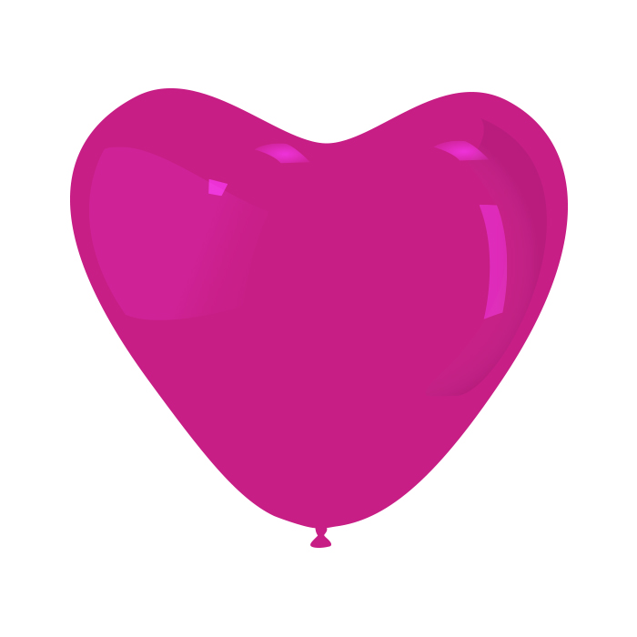 Latex ballonnen hart 30cm 10 st. - Fuchsia