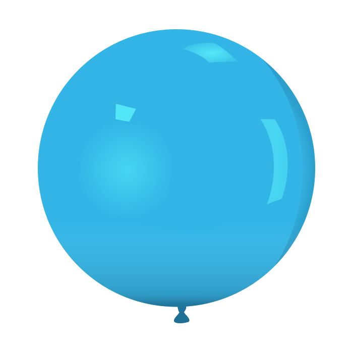 Latex ballon 80 cm 1 st. - Licht Blauw