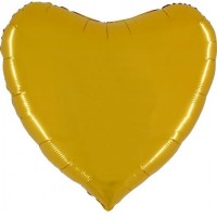 Folieballon Hart 90 cm Goud