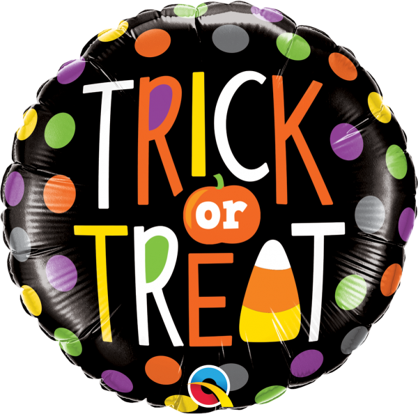 Folieballon ''Trick or Treat'' rond (45 cm)
