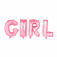 Folieballonnen roze letters ''GIRL'' (40 cm)