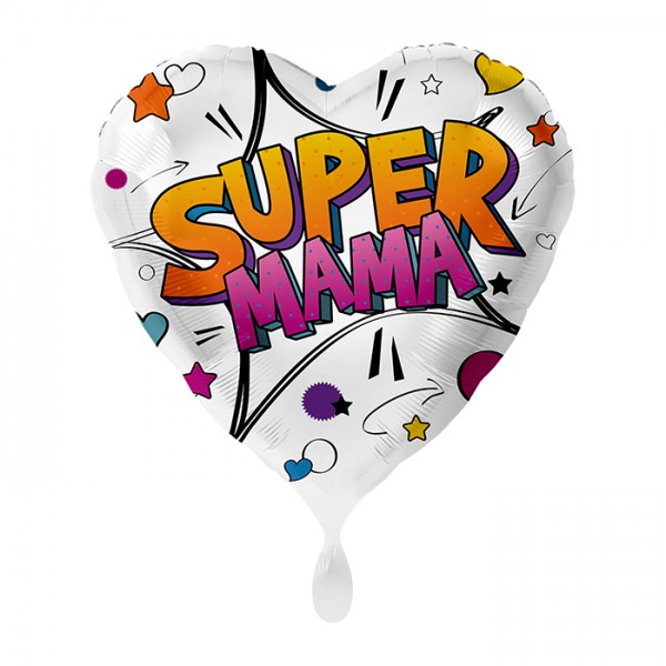 Folieballon ''Super Mama'' hart (46 cm)