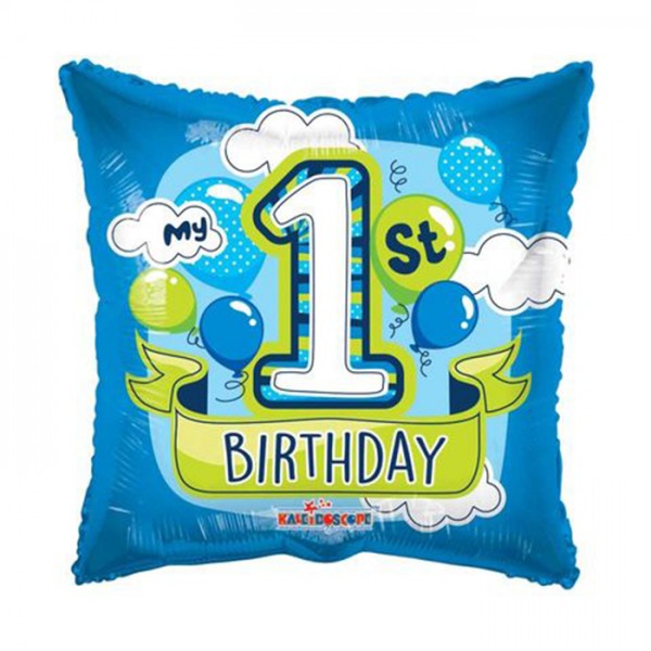 Folie ballon 1st birthday boy, 46cm