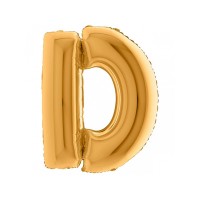 Folieballon Letter D 100 cm Goud