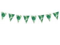 Papieren vlaggenlijn Tropical party 2m