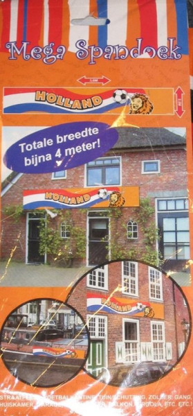 Mega spandoek Holland 3,6 x 0,6 M