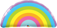 Folieballon regenboog halfrond (91 cm)