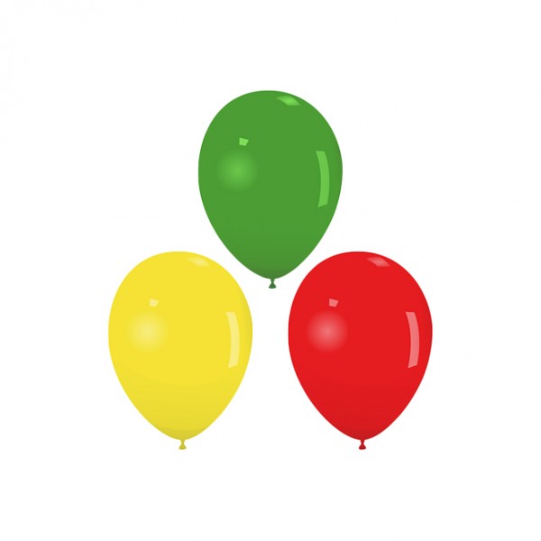 Latex ballonnen mix 33 cm 25st. - Rood Geel Groen