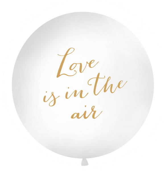 Latex ballon wit met opdruk "love is in air" cm) | Rond | Vormen | Overige ballonnen | Ballonnenconcurrent