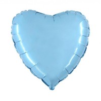 Folieballon Hart 46 cm Baby Blauw