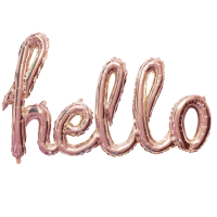 Folieballon "hello" letters (119 cm)