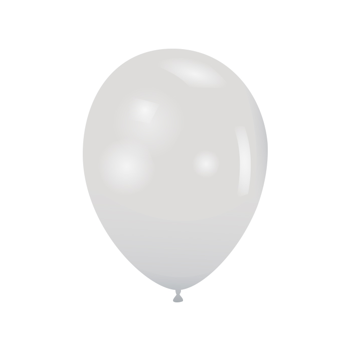 Latex ballonnen metallic 12cm 100 st - Wit
