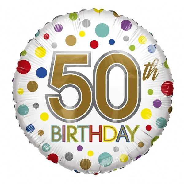 Folie ballon ECO 50 th Birthday 46cm