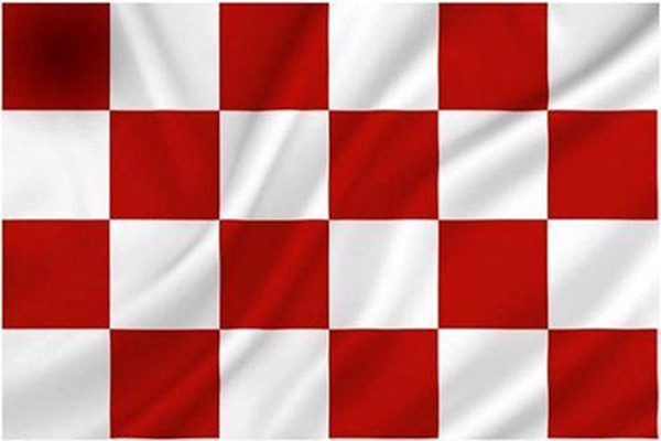 Vlag Brabant Rood Wit Geblokt 90 x 150 cm