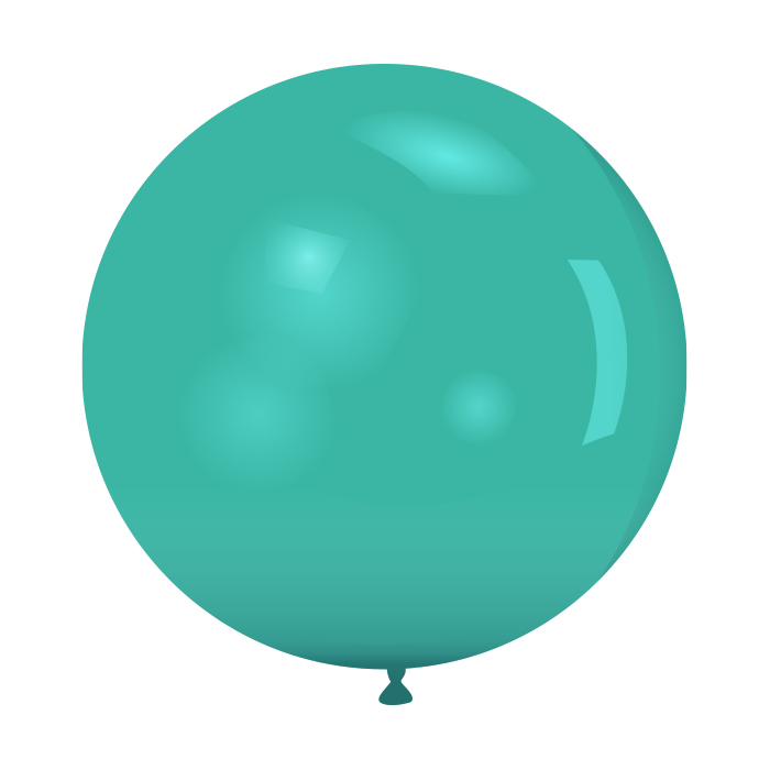 Latex ballon metallic 75cm 1 st. - Aqua