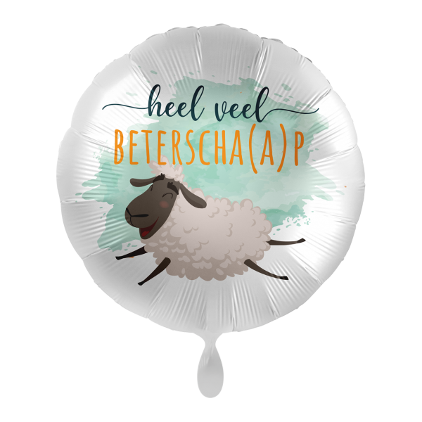 Folieballon "beterscha(a)p" rond (43 cm)