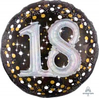 Folieballon Multi Sparkling Birthday 18