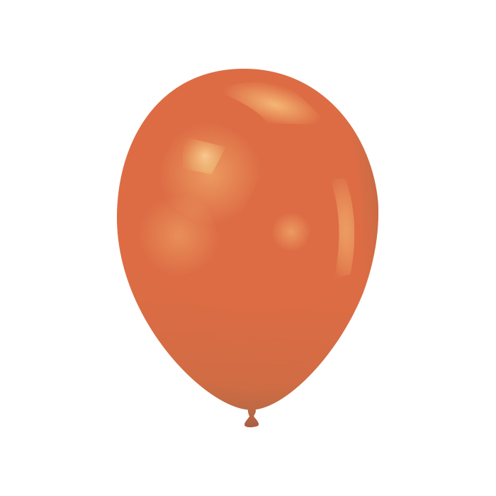 Latex ballonnen metallic 24 cm 100st. - Oranje