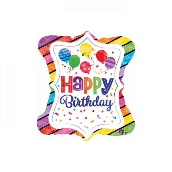 Verjaardag "Happy Birthday'' Folieballon (60 x 68cm)