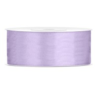 Satijn lint 2,5 cm breed 25 m lang Licht Lavendel