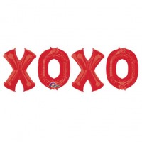 Folieballonnen set ''XOXO'' letters (68 x 88 cm)