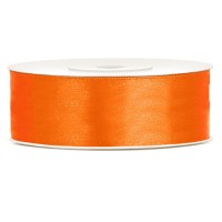 Satijn lint 2,5 cm breed 25 m lang Oranje
