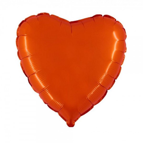Folieballon Oranje Hart 46 cm