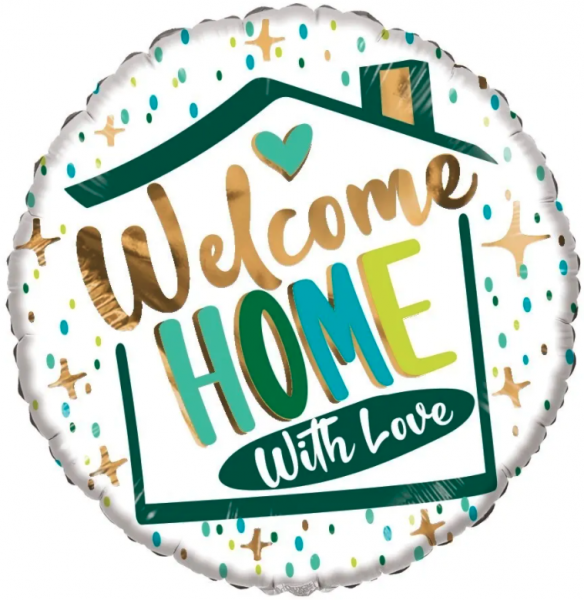 Folie ballon ECO welcome home with love 46cm