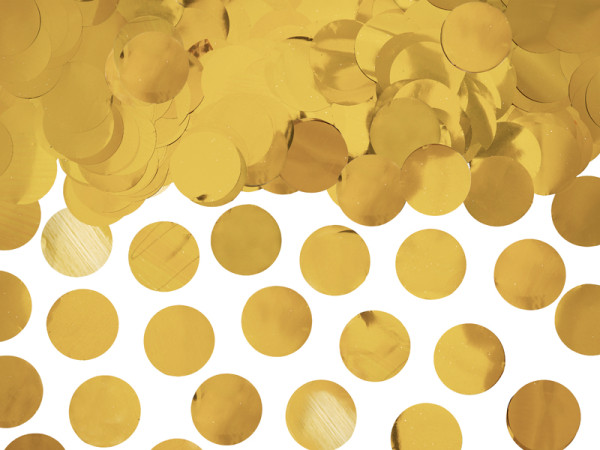 Folie confetti rond 2,5 cm 15 gr - Goud