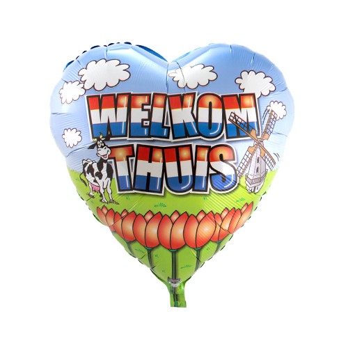 Folieballon hart Welkom Thuis (76cm)