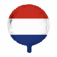 Folie Ballon Nederlandse vlag 46 cm - rood wit blauw