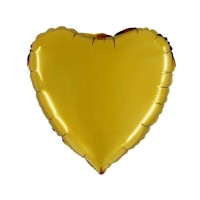 Folieballon Hart 46 cm Goud