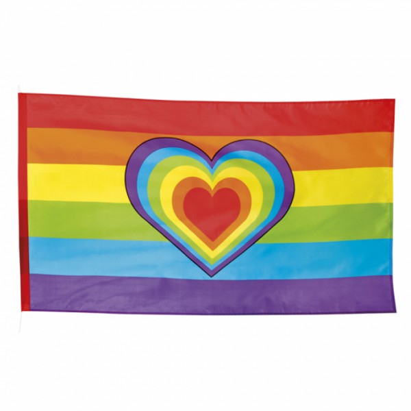 Vlag regenboog polyester (90 x 150 cm)