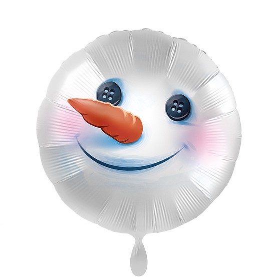 Folieballon winter sneeuwman rond (46 cm)
