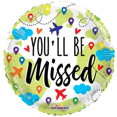 Folieballon ''You'll Be Missed'' rond (45 cm)