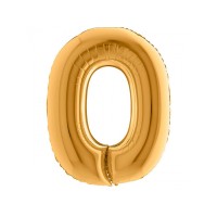Folieballon letter O 100 cm Goud