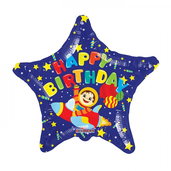 Folie ballon Happy Birthday Space, 46cm