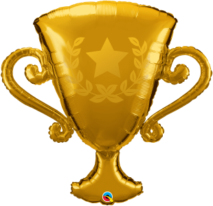 Folieballon gefeliciteerd trofee (99 cm)