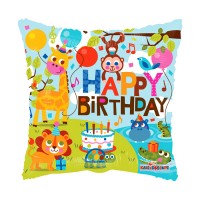 Folie ballon birthday animal print, 46cm