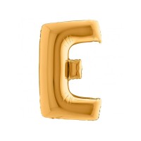 Folieballon Letter E 100 cm Goud