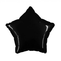 Folieballon ster 46 cm Zwart