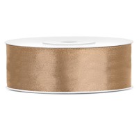 Satijn lint 2,5 cm breed 25 m lang Goud