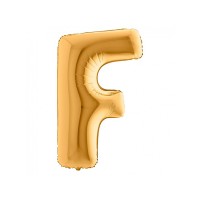 Folieballon Letter F 100 cm Goud