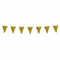 Slinger 20 mini vlaggetjes (3 m) Goud