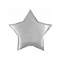 Folieballon ster 90 cm Zilver