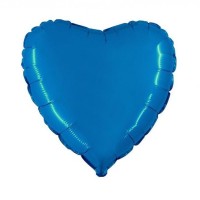 Folieballon Hart 46 cm Blauw