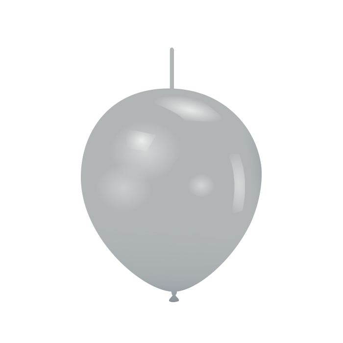 Link-o-Loons ballonnen metallic 32 cm 25 st. - Zilver