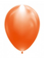 Latex LED ballonnen metallic 26 cm 5 st. - oranje